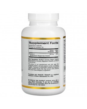 California Gold Nutrition, бисглицинат магния, 240 вегетарианских капсул